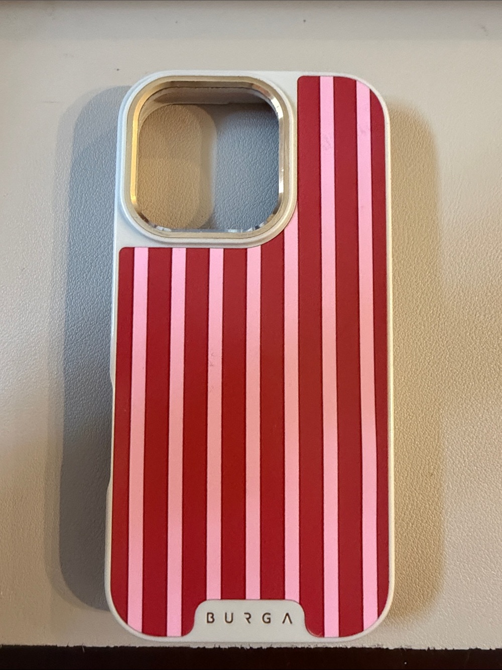 Burga Elite - Red & Pink Vertical Stripe Phone Case 16 Pro